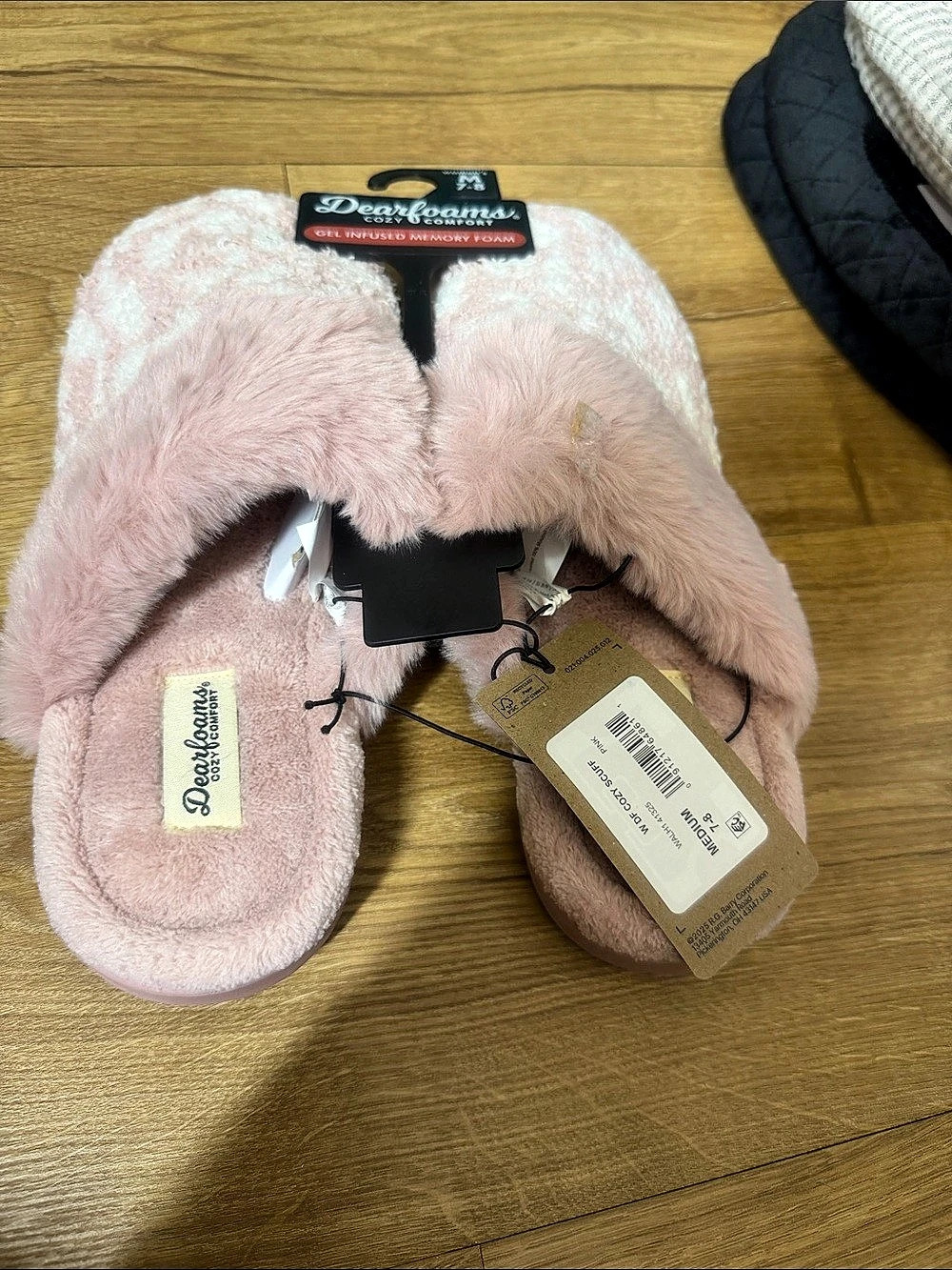 Dearfoams W DF Cozy Scuff Pink Slippers